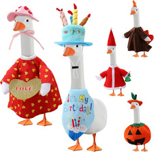 5 Set Holiday Porch Goose Outfits All Seasons Lawn Porch Goose Clothes Costume V