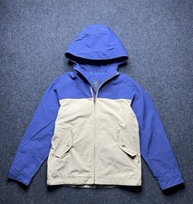 GAP Kids Night Sky Blue Tan Zip-Front Anorak Jacket w/ Fleece Lining XXL