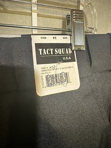 3 pc Tact Squad 7002 Mens 34x33 Dark Blue Navy Polyester 4 Pocket Uniform Pants - Picture 2 of 3