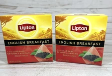 Lipton English Breakfast Black Tea 20 Pyramid Bags Assam Ceylon  (2Pack) 2/26