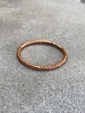 Copper Ring Stackable Hammered Rings band Size 10 Wedding Ring Unisex thin 2mm