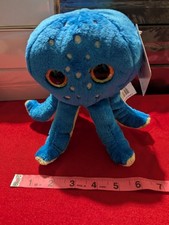 Blue Octopus Plush Stuffed Animal Soft Toy Cuddly Ocean Creature Sea Life 7"