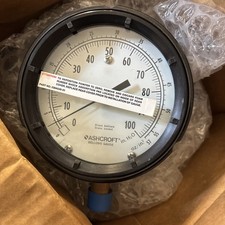 Ashcroft 451188AS04L100IW/ZSI General Service Gauge, 0-100in H20 0-57oz/in 4.5"