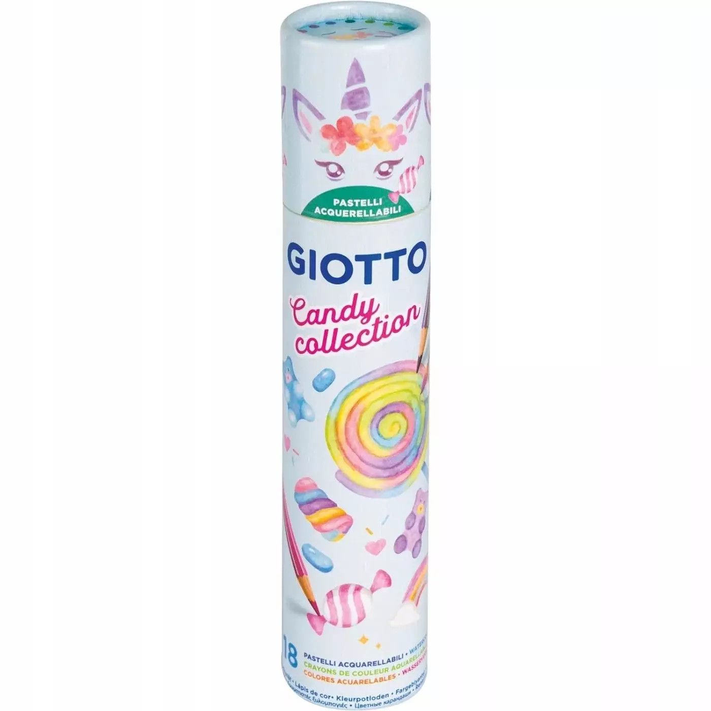 8000825020308 Kredki akwarelowe 18 kolorów w tubce Candy Collection - Giotto Gio