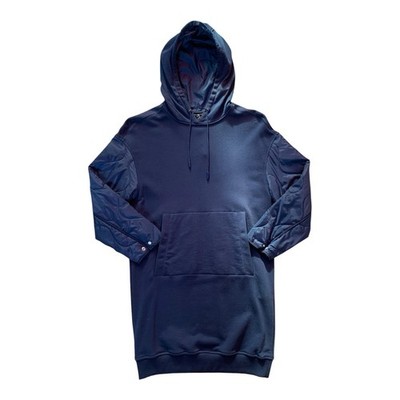 Ciesse Daunenjacke Neu Long Hoodie Damen Gr. 42 Blau Baumwolle Steppjacke