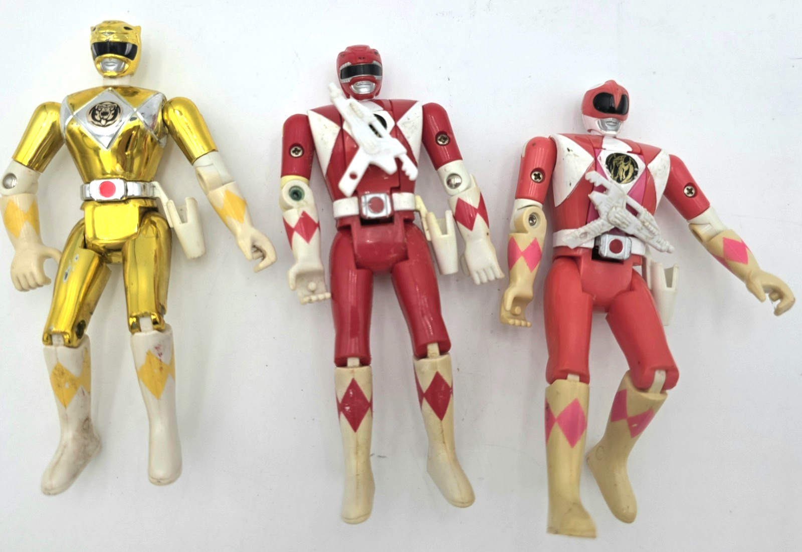 S Lot Bandai 1993 1995 Gold Ranger Red Vtg