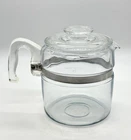 VTG PYREX Flameware Clear Glass Percolator Coffee POT & LID ONLY 6 Cup 1950s-60s