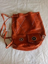 BORSA DONNA A SACCO IN PELLE ARTIGIANALE ETNICO INTRECCIO 6 TASCHE SACK LEATHER 