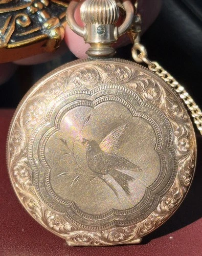 Antique 1890c Elgin PW 10kt Gold Filled, Grade 95, Hunting, Model #1, 6s 7j