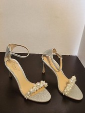 Sz 7.5 - Badgley Mischka Lassie Open Toe Stiletto Heel