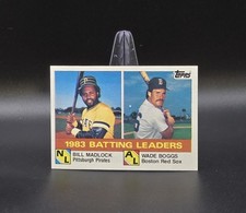 1984 Topps WADE BOGGS / BILL MADLOCK Batting Leaders Card #131