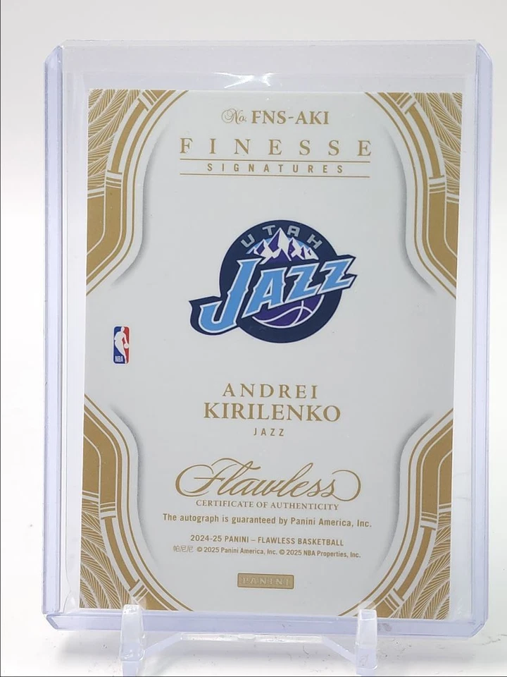 ANDREI KIRILENKO 2024-25 FLAWLESS FINESSE SIGNATURES GOLD AUTO /10 Q5759 - Image 2 of 2