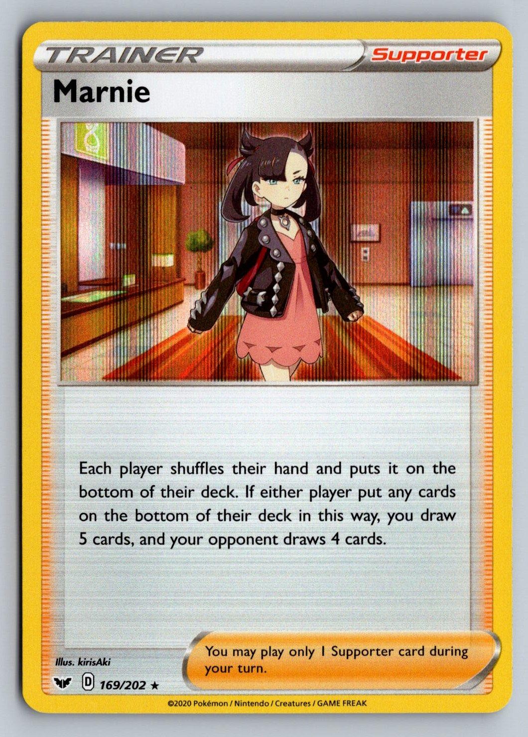 Sword & Shield MARNIE 169/202 Holo NM/M Pokemon Sky 12-18