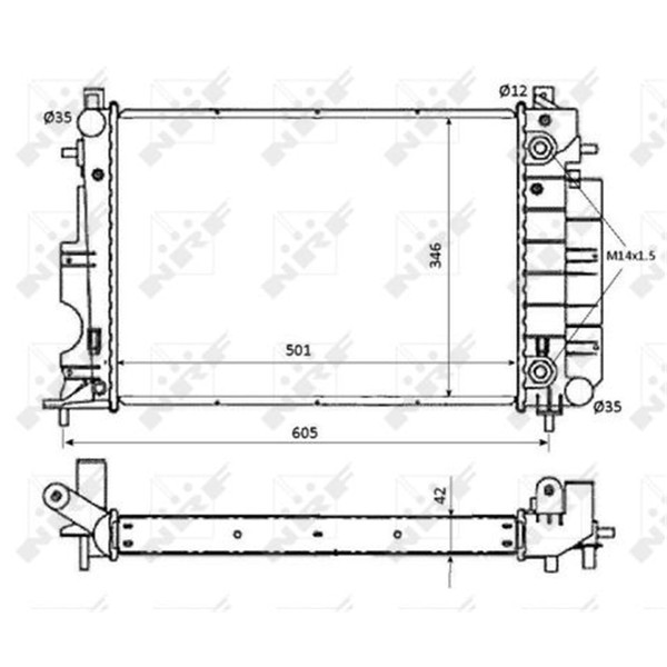 NRF KÜHler WasserkÜHler Passend FüR Mazda 2 | 53850-image