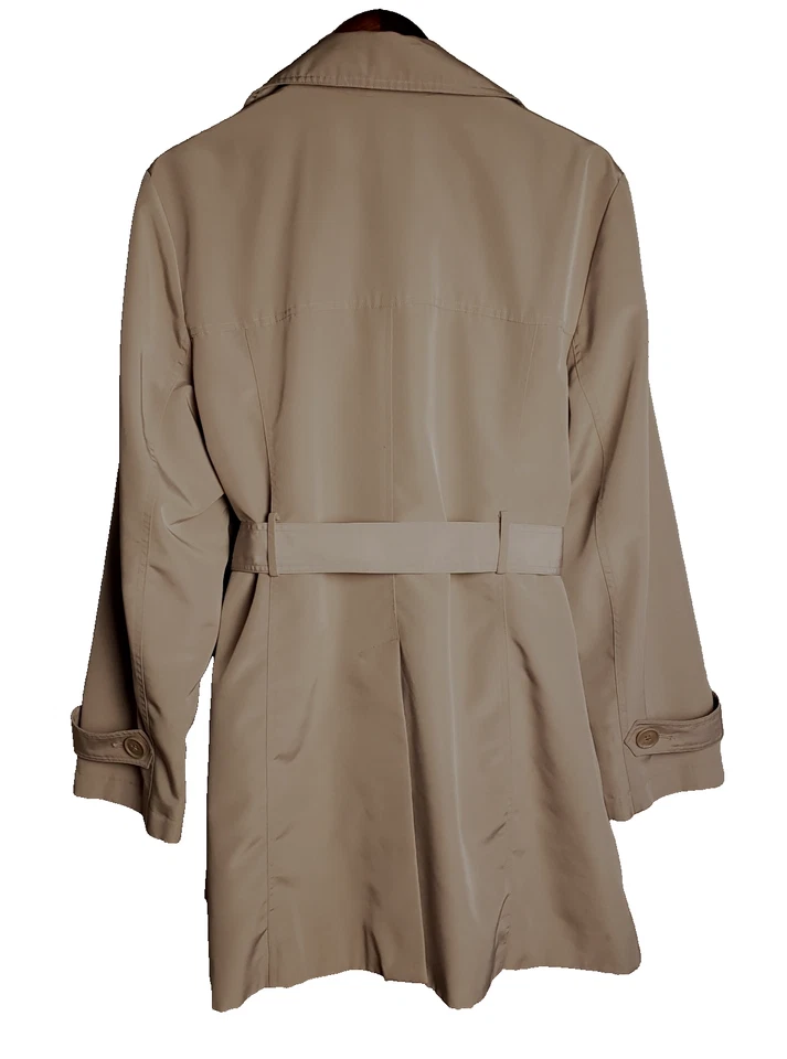 Gabardina London Fog para mujer XL con cinturón 3/4 longitud media color tostado impermeable otoño ciudad Foto 2 de 4