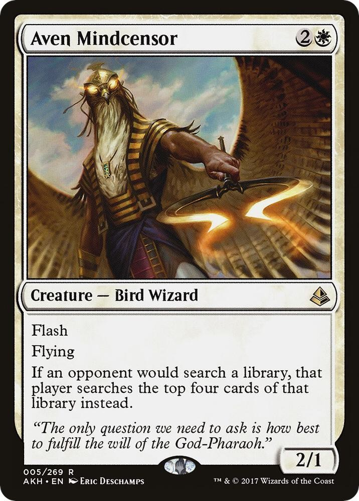 Aven Mindcensor 5 Rare Amonkhet Magic: The Gathering Near Mint