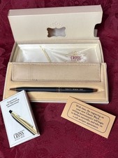 Vtg Cross Ladies Classic Black Ball Pen 2542 "Today's Woman 1984 Signed Complete