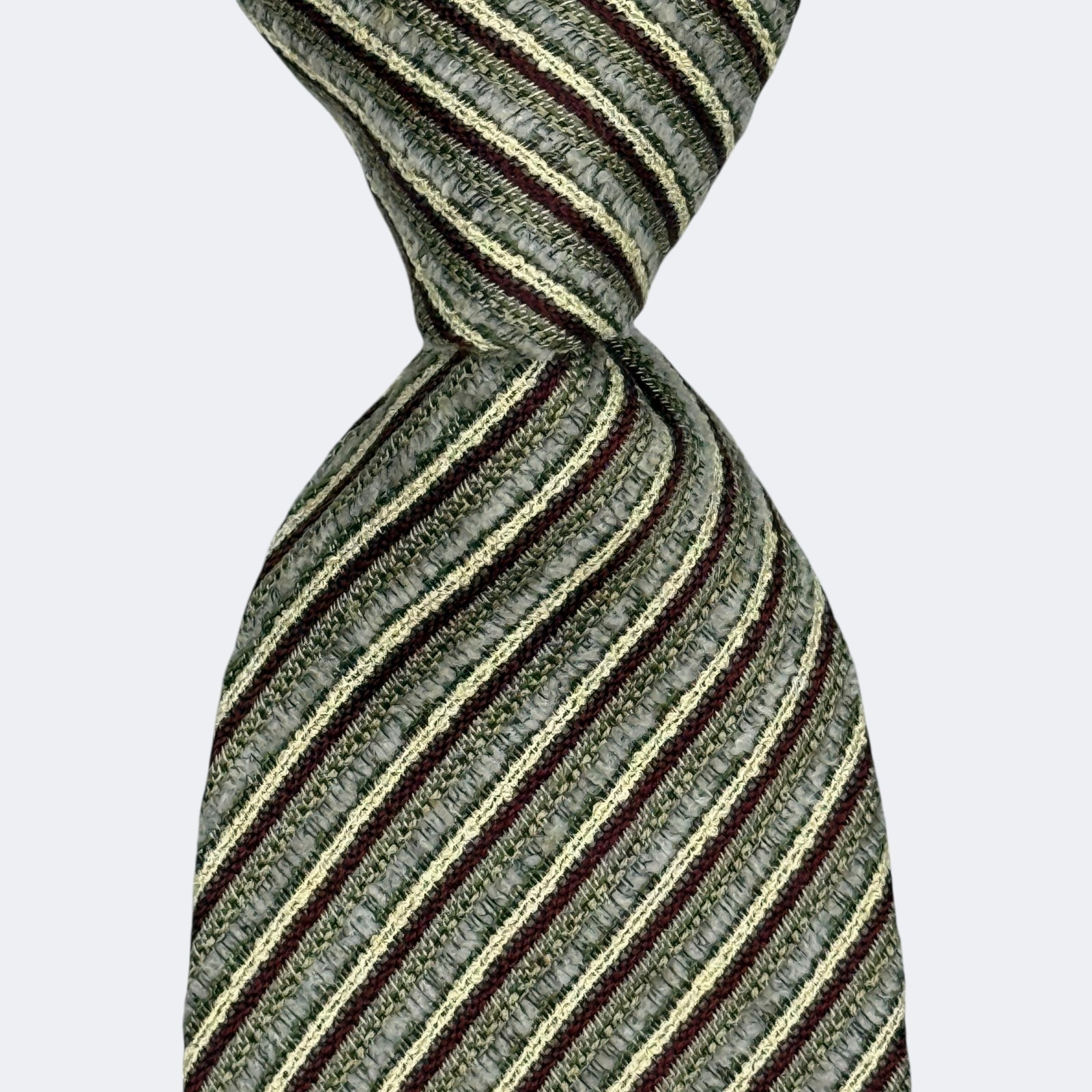 Issey Miyake Tie Silk Vintage Necktie Stripe Design Multi Color Made In Japan