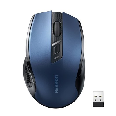 UGREEN Kabellose Maus, Slient Klicks 18 Monate Akku, Ergonomisch Blau
