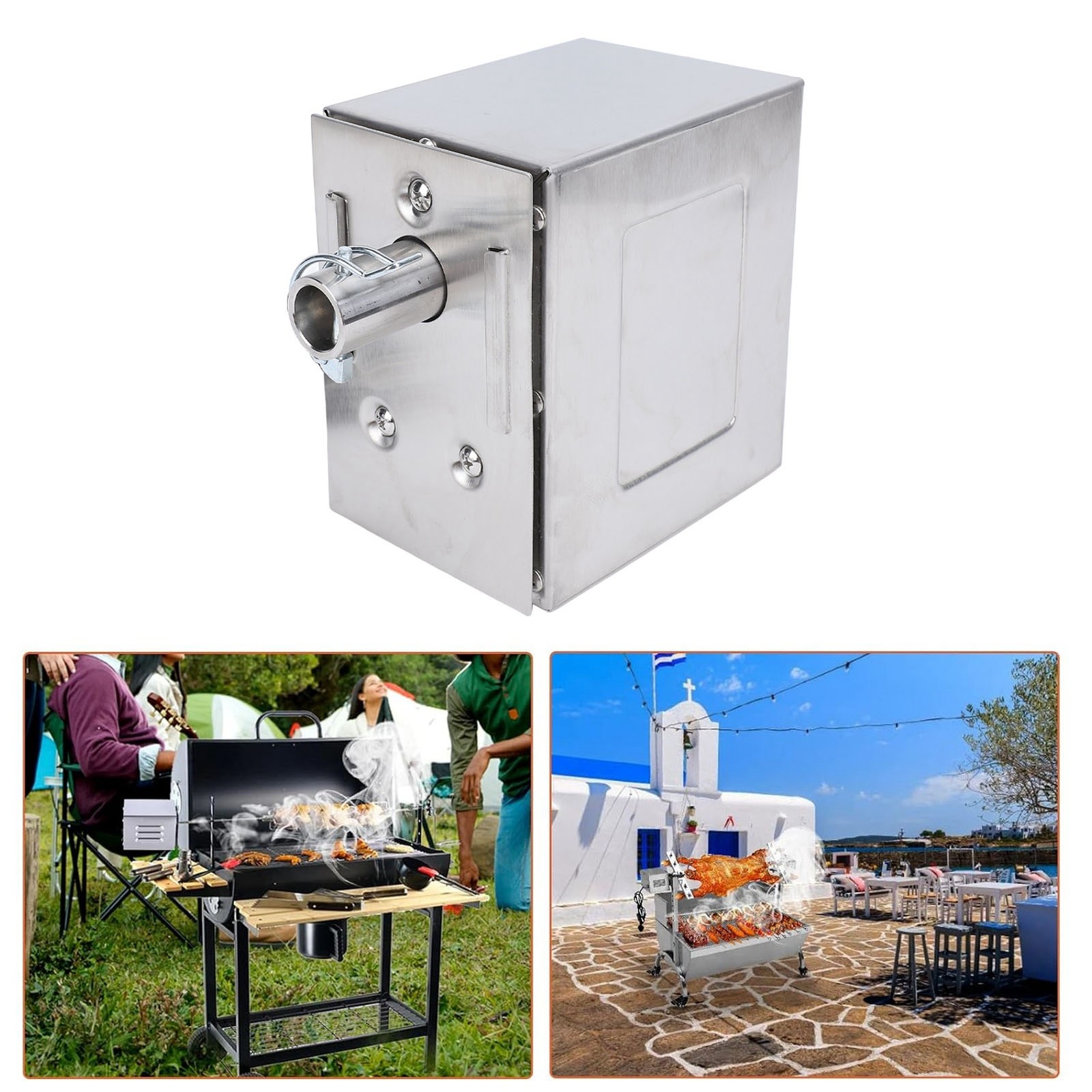 45W Electric BBQ Rotisserie Stainless Steel Replacement Grill Rotisserie Motor