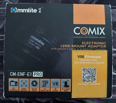 COMMLITE Adapter Nikon F auf Sony E mit Autofokus