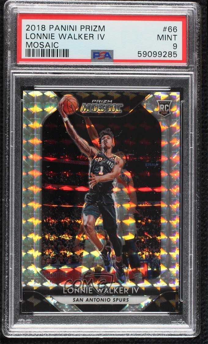 2018-19 Panini Prizm Mosaic Lonnie Walker IV #66 PSA 9 MINT Rookie RC 17a5