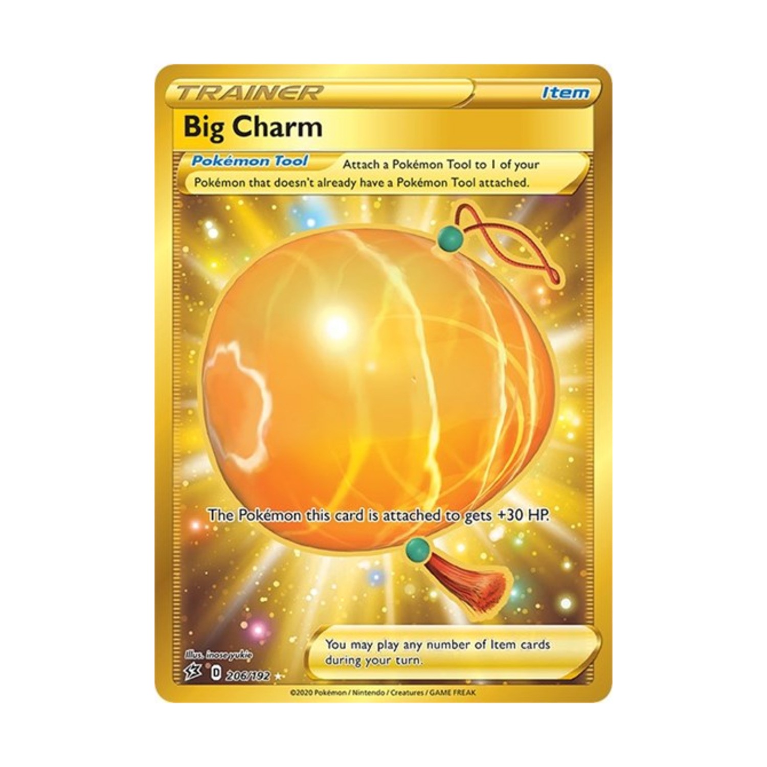 Pokemon SWSH02: Rebel Clash Big Charm (SR) (SR) #206/192 (Holo) NM