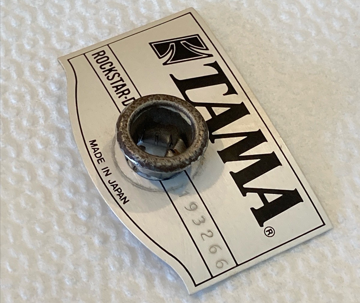 1) Vintage Tama Rockstar DX Drum Badge for Tom Japan 193266 w