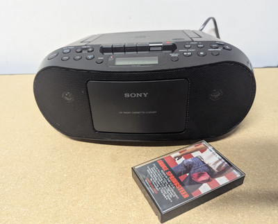 Sony CFD-S50 Personal Audio System Portable CD Cassette AM/FM Radio TESTED WORKS