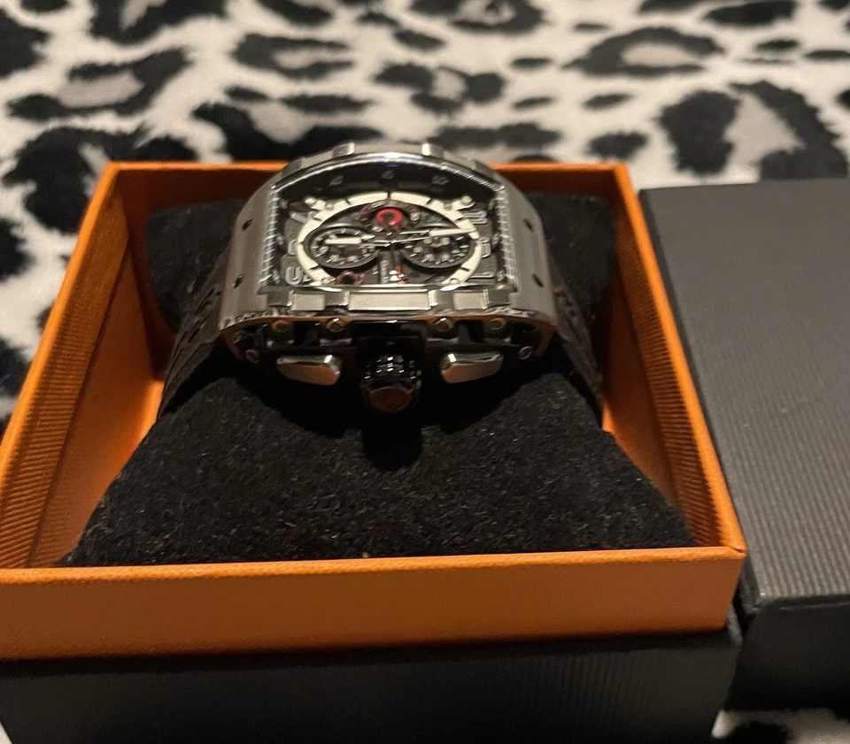 Giorgio Milano Silicone Band Black Dial Chronograph Men's Watch - 233STBK313 — 第 2/4 张图片