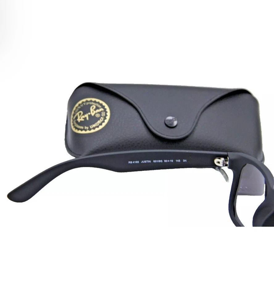 Ray-Ban Justin RB4165 Rectangular Sunglasses - Matte Black/Grey -Polarised🕶️ - image 3 of 4