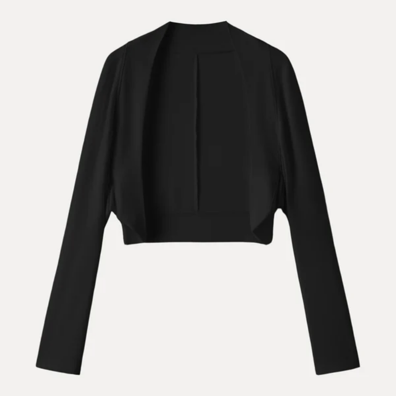 OGL Bamboo Blend Breathable Summer Cropped Shrug Cardigan – Black