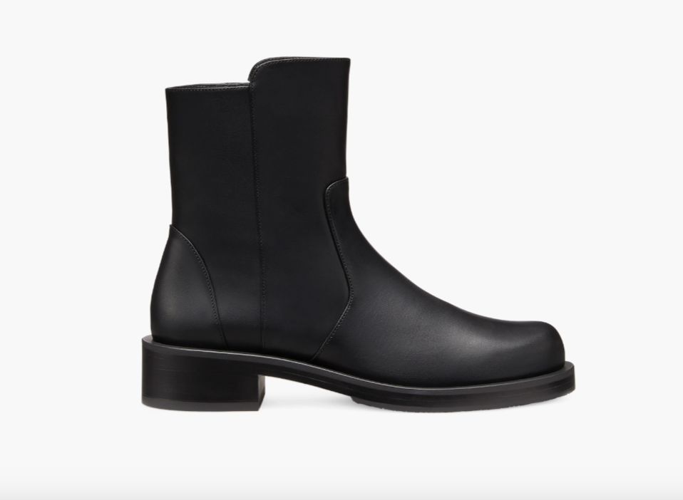 New, Women's Stuart Weitzman 5050 Bold Zip Bootie in black Size 5B # B22