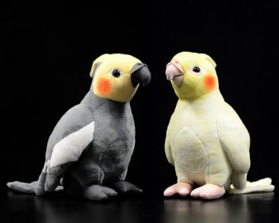 Kleiner Real Life Gelber Nymphensittich Plüschtier Weiches Papagei Plüsch Vögel