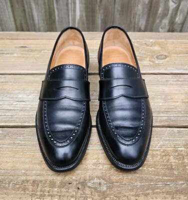 Peal & Co. for Brooks Brothers Black Leather Penny Loafers – Size 9.5 D‎ Brooks Brothers X Peal & Co Brogue Penny Loafers Black Size  main image 4