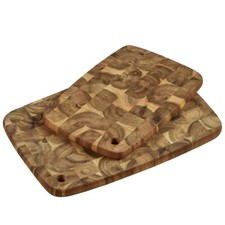 KESPER 2-tlg. Schneidbretter-Set Kochbrett Küchenbrett Akazie Holzbrett Brett