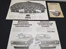 3 Vintage 1969 AMC RAMBLER ADS Original Print Ad AMERICAN HURST SC