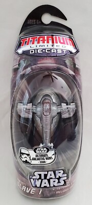 Star Wars Titanium Series Diecast Boba Fett Slave 1 Galactic Hunt Hasbro Sealed