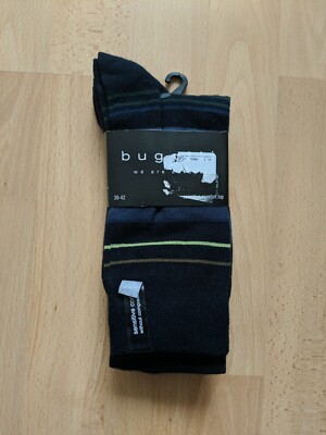 3er Pack Bugatti Herren Socken Strümpfe blau Größe 39 - 42