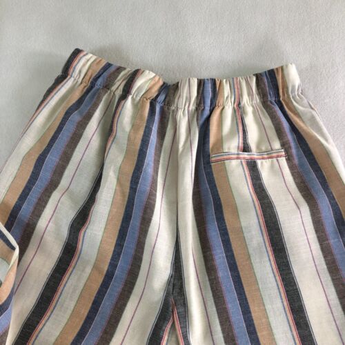 Zaket & Plover Womens Linen Blend Pants Size L Striped High Rise Tie-Waist NWOT - Picture 6 of 12