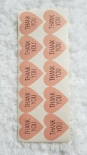 10 pieces THANK YOU heart design sticker labels seals 3.8cm