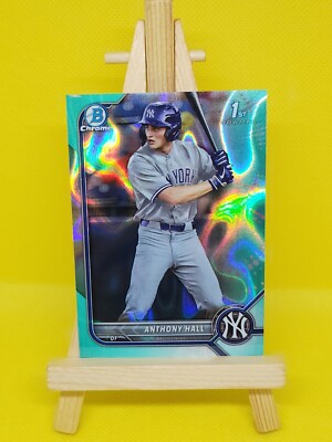 2023 Bowman Chrome Aqua Wave Anthony Hall #'d 156/199 - NEW YORK YANKEES