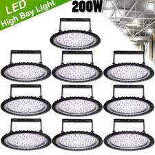 10X 200W UFO Led High Bay Light Commercial Warehouse Led Shop Lights Garage Lamp