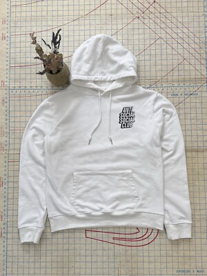Anti Social Social Club ASSC Hoodie White Size Large Pull Over