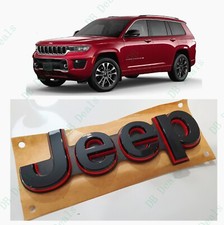 Gloss Black Red Rear Liftgate Jeep Emblems Fit 2021 Jeep Grand Cherokee L Wl Gloss Black Red Rear Liftgate Jeep Emblems Fit 2021 Jeep Grand Cherokee L Wl
