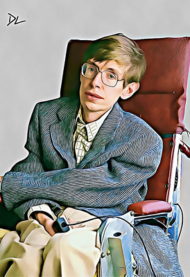 Stephen Hawking ''Genius'' Original Pop Art Print - 13 x 19 Poster