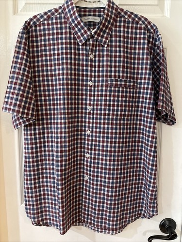 Chemise James Campbell – Homme – Bleu Manches Courtes – Col Boutonné – Taille XL