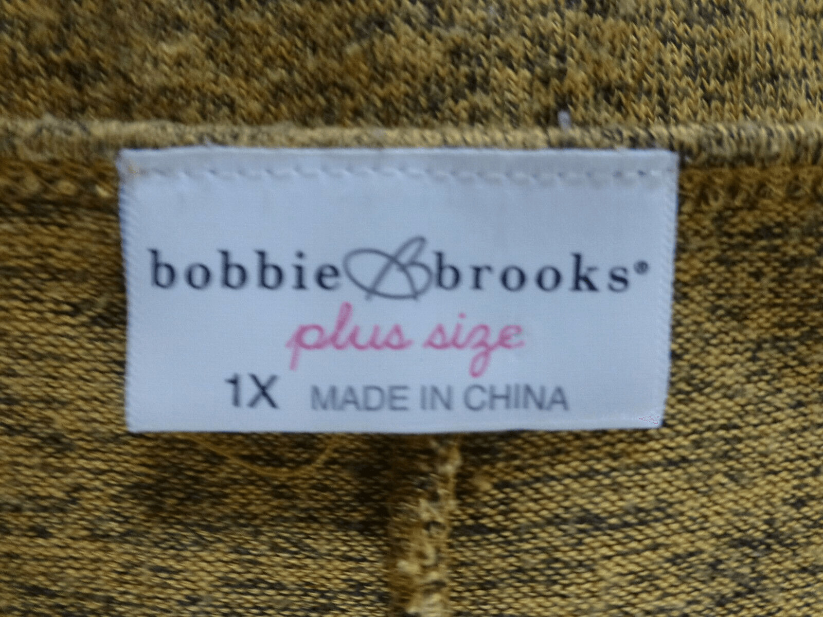 Bobbie Brooks Yellow Black Short Sleeved Shirt Top Women's Plus Size 1X thumbnail 5
