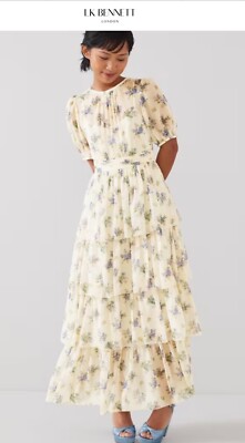 LK Bennett Royal Ascot 100% silk dress - Size 14 Petite BNWT RRP  £499 fits 12