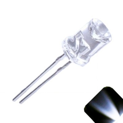 10 x 5mm Concave LEDs Wide Angle Cool Clear White Christmas LED Lights Bright RC